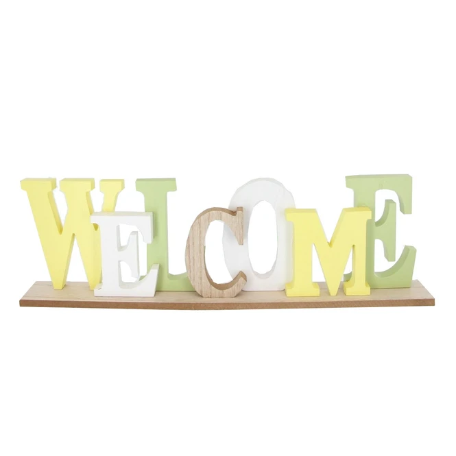 Schriftzug Welcome - Ca. 46 X 5 X 14 Cm 3 Schriftzug Welcome - Ca. 46 X 5 X 14 Cm