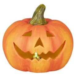 LED-Windlicht - Kürbis - Aus Terrakotta - Ca. 15 X 15 X 13,5 Cm