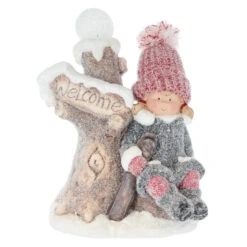 Winterkind - Aus Magnesia - Ca. 28 X 15,5 X 37 Cm - 1 Stück -Wohndeko 228687 2