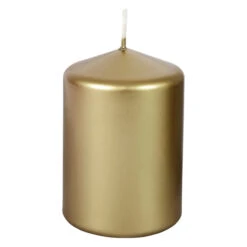 Stumpenkerze - Ca. 7 X 10 Cm - Gold