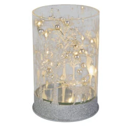 LED-Zylinder - Hirsche - Aus Glas - Ca. 9 X 9 X 13 Cm 5 LED-Zylinder - Hirsche - Aus Glas - Ca. 9 X 9 X 13 Cm -Wohndeko 229274
