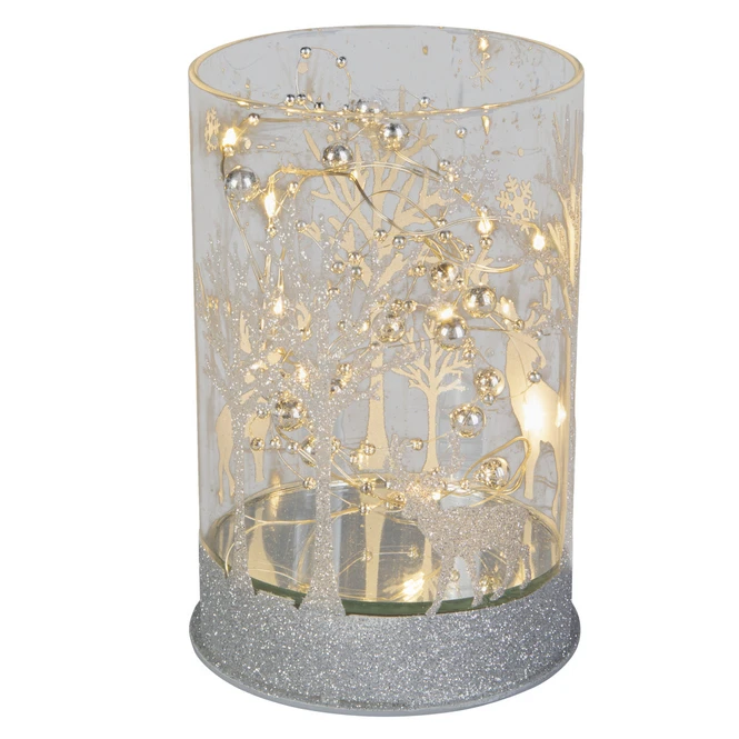 LED-Zylinder - Hirsche - Aus Glas - Ca. 9 X 9 X 13 Cm 4 LED-Zylinder - Hirsche - Aus Glas - Ca. 9 X 9 X 13 Cm – Bild 2
