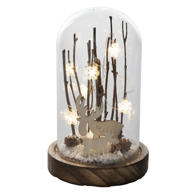 LED-Dekoglocke - Rentiere - Aus Glas - Ca. 10,5 X 10,5 X 17 Cm 4 LED-Dekoglocke - Rentiere - Aus Glas - Ca. 10,5 X 10,5 X 17 Cm – Bild 2