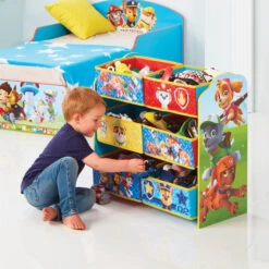 Paw Patrol - Regal Mit 6 Boxen -Wohndeko 229598 5013138665268 paw regalpawpatrol 6
