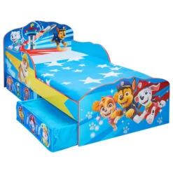 Paw Patrol - Kinderbett Mit Stauraum - Blau - Ca. 70 X 140 Cm -Wohndeko 229601 5013138670804 paw kinderbettpawpatrol 1