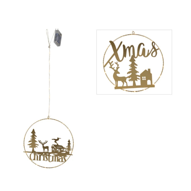 LED-Dekohänger - Kreis - Ø = Ca. 30,5 Cm - Verschiedene Aufschriften 4 LED-Dekohänger - Kreis - Ø = Ca. 30,5 Cm - Verschiedene Aufschriften – Bild 2