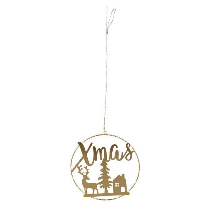 LED-Dekohänger - Kreis - Ø = Ca. 30,5 Cm - Verschiedene Aufschriften 3 LED-Dekohänger - Kreis - Ø = Ca. 30,5 Cm - Verschiedene Aufschriften