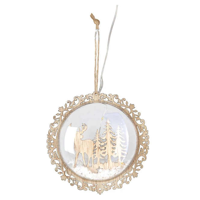 LED-Dekohänger - Kreis - Hirsch - Ø = Ca. 11,5 Cm 3 LED-Dekohänger - Kreis - Hirsch - Ø = Ca. 11,5 Cm