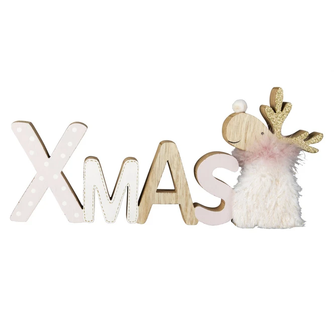 Deko-Schriftzug - XMAS - Aus Holz - Ca. 31,5 X 2 X 14 Cm 3 Deko-Schriftzug - XMAS - Aus Holz - Ca. 31,5 X 2 X 14 Cm