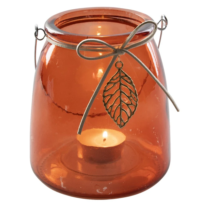 Teelichtglas - Blatt - Ca. 11 X 13 Cm 3 Teelichtglas - Blatt - Ca. 11 X 13 Cm