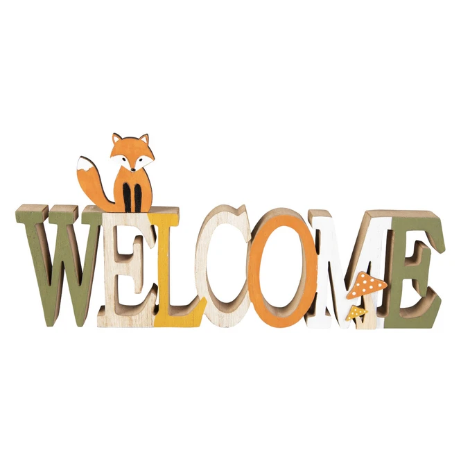 Deko-Schriftzug - Welcome - Aus Holz - Ca. 30 X 2 X 14 Cm 4 Deko-Schriftzug - Welcome - Aus Holz - Ca. 30 X 2 X 14 Cm – Bild 2