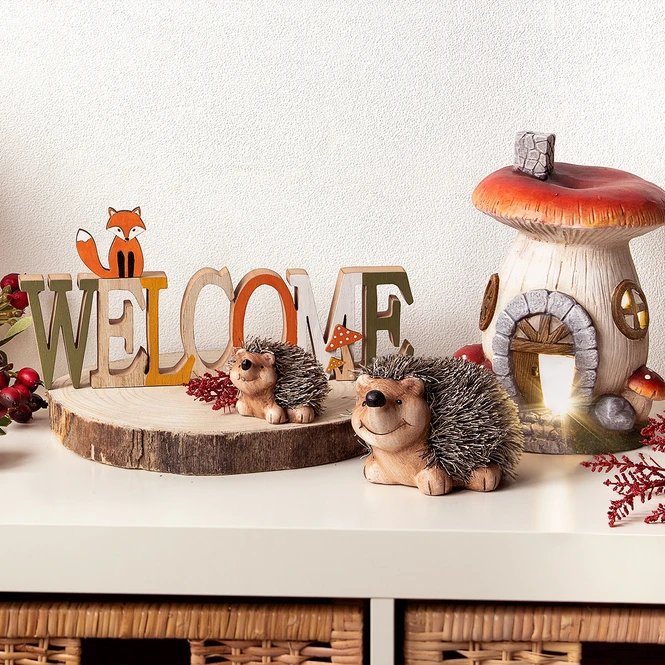 Deko-Schriftzug - Welcome - Aus Holz - Ca. 30 X 2 X 14 Cm 3 Deko-Schriftzug - Welcome - Aus Holz - Ca. 30 X 2 X 14 Cm