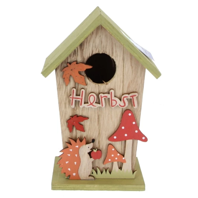 Vogelhaus - Herbst - Aus Holz - Ca. 13,5 X 8 X 22,5 Cm 3 Vogelhaus - Herbst - Aus Holz - Ca. 13,5 X 8 X 22,5 Cm