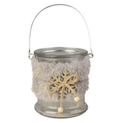 Teelichtglas - Schneeflocke - Ca. 8,5 X 10 Cm