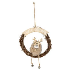 Dekohänger - Kranz - Aus Holz - Ca. 14 X 2,5 X 14 Cm - 1 Stück 7 Dekohänger - Kranz - Aus Holz - Ca. 14 X 2,5 X 14 Cm - 1 Stück -Wohndeko 229932 2