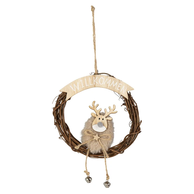 Dekohänger - Kranz - Aus Holz - Ca. 14 X 2,5 X 14 Cm - 1 Stück 5 Dekohänger - Kranz - Aus Holz - Ca. 14 X 2,5 X 14 Cm - 1 Stück – Bild 3