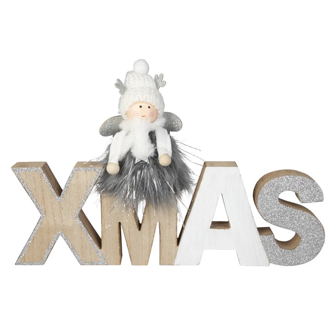 Deko-Schriftzug - XMAS - Aus Holz - Ca. 26 X 2 X 16 Cm 3 Deko-Schriftzug - XMAS - Aus Holz - Ca. 26 X 2 X 16 Cm