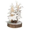 Standdeko - Hirsch - Aus Holz - Ca. 8 X 8 X 13 Cm -Wohndeko 229934