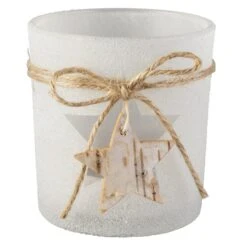 Teelichtglas - Stern - Ca. 7,5 X 8 Cm