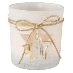 Teelichtglas - Stern - Ca. 7,5 X 8 Cm -Wohndeko 229939 2