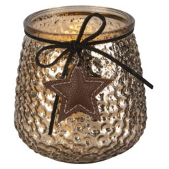 Teelichtglas - Stern - Ca. 9,5 X 10 Cm
