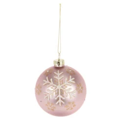 Christbaumkugel - Schneeflocken - Aus Glas - Ø = Ca. 8 Cm - 1 Stück