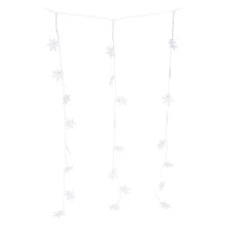 40er LED-Lichtervorhang - Schneeflocken - Ca. 100 X 96 Cm