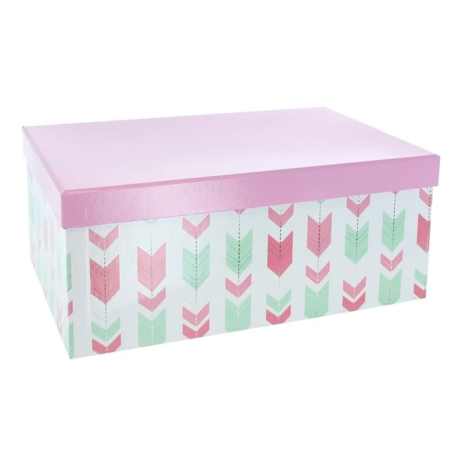 Geschenkbox - XL - Pfeile Rosa - Aus Papier - Ca. 32,5 X 21,5 X 13,5 Cm 3 Geschenkbox - XL - Pfeile Rosa - Aus Papier - Ca. 32,5 X 21,5 X 13,5 Cm