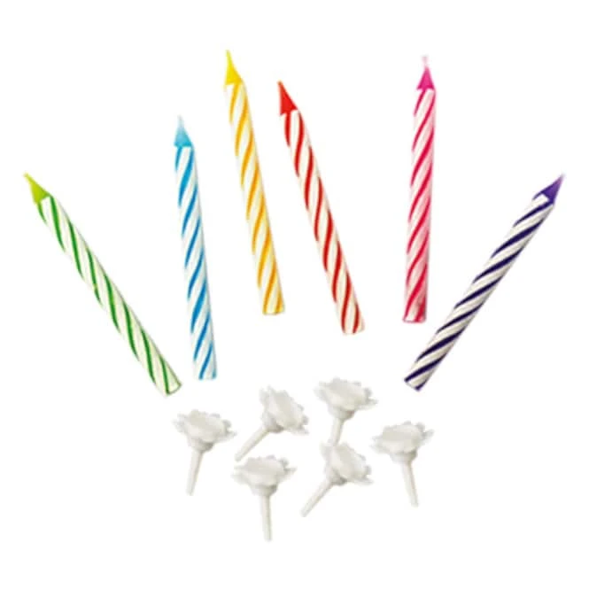 Procos Geburtstagskerzen - Inkl. Halter - 20 Stück 3 Procos Geburtstagskerzen - Inkl. Halter - 20 Stück