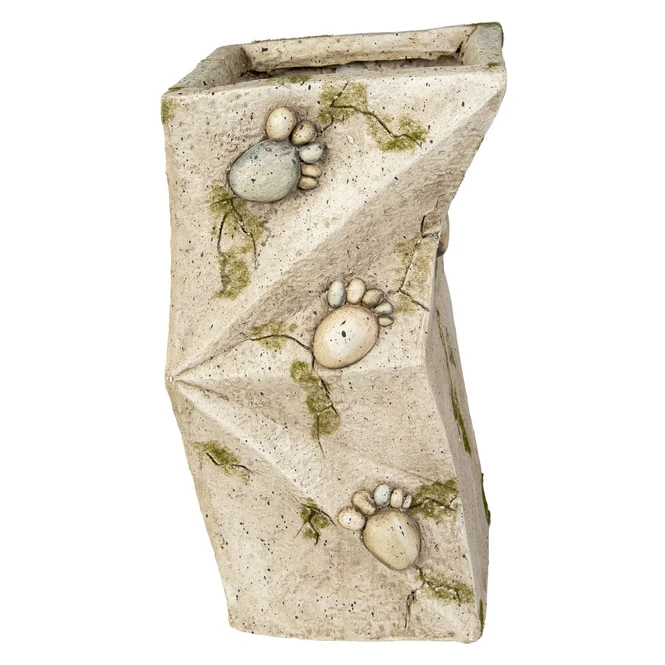 Pflanzgefäß - Säule - Aus Magnesia - Ca. 20 X 23 X 39,5 Cm 3 Pflanzgefäß - Säule - Aus Magnesia - Ca. 20 X 23 X 39,5 Cm