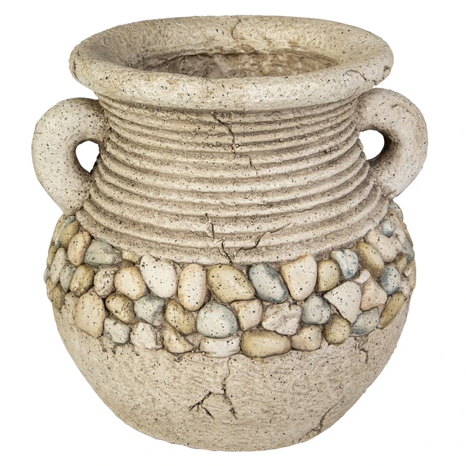 Pflanzgefäß - Krug - Aus Magnesia - Ca. 29,5 X 31 X 30 Cm 3 Pflanzgefäß - Krug - Aus Magnesia - Ca. 29,5 X 31 X 30 Cm