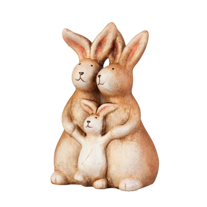 Hasenfamilie - Aus Keramik - Ca. 10,5 X 8,5 X 15,5 Cm 3 Hasenfamilie - Aus Keramik - Ca. 10,5 X 8,5 X 15,5 Cm