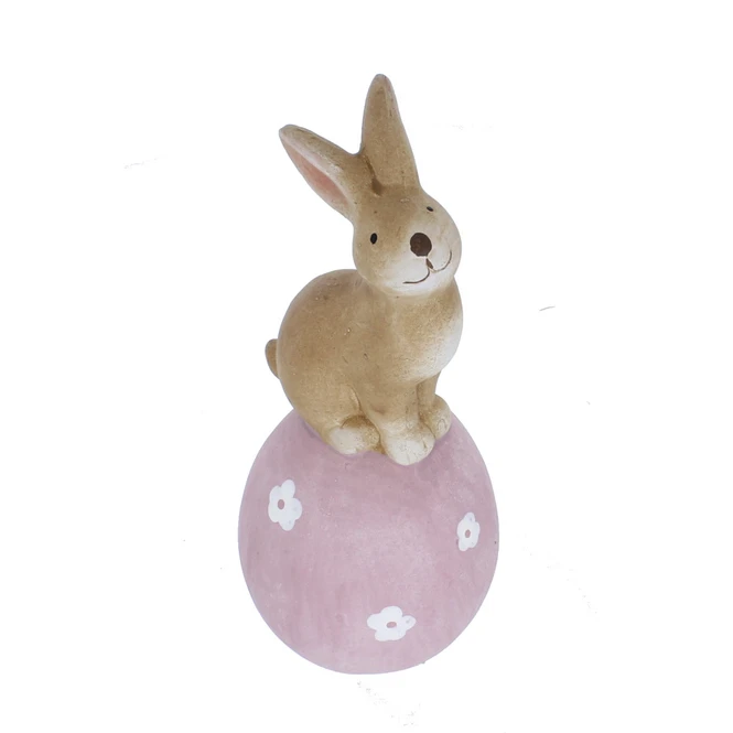Hase Auf Ei - Aus Keramik - Ca. 8 X 6,5 X 15 Cm - 1 Stück 4 Hase Auf Ei - Aus Keramik - Ca. 8 X 6,5 X 15 Cm - 1 Stück – Bild 2