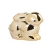 Kleiner Hase Sitzend - Aus Keramik - Gold - Ca. 7,5 X 4,5 X 5,5 Cm -Wohndeko 233875 4016096423612 mica living hase sitzend gold glaenzend 01