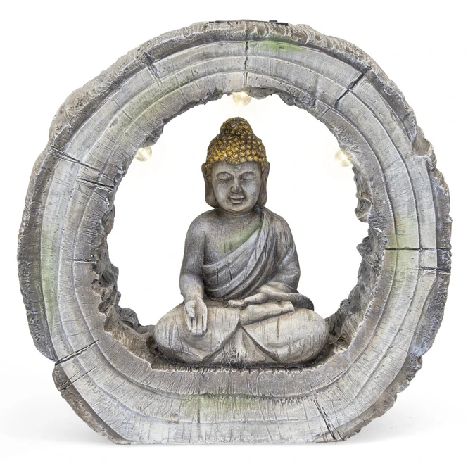 LED-Buddha - Aus Magnesia - Ca. 40 X 14 X 39 Cm 3 LED-Buddha - Aus Magnesia - Ca. 40 X 14 X 39 Cm