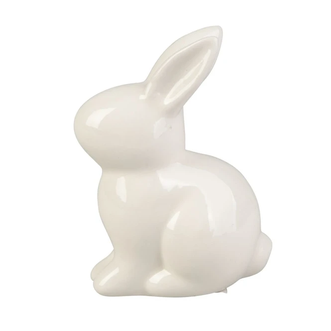 Hase Sitzend - Weiß Glänzend - Aus Keramik - Ca. 6,5 X 4,5 X 9 Cm 4 Hase Sitzend - Weiß Glänzend - Aus Keramik - Ca. 6,5 X 4,5 X 9 Cm – Bild 2