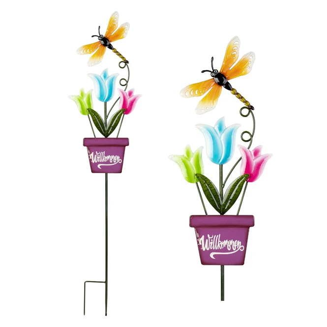 Pflanzstecker - Blumentopf - Ca. 26,5 X 106 Cm 3 Pflanzstecker - Blumentopf - Ca. 26,5 X 106 Cm