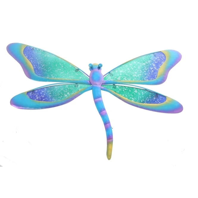 Wanddeko - Libelle - Aus Metall Und Glas - Ca. 52 X 2 X 35,5 Cm 3 Wanddeko - Libelle - Aus Metall Und Glas - Ca. 52 X 2 X 35,5 Cm