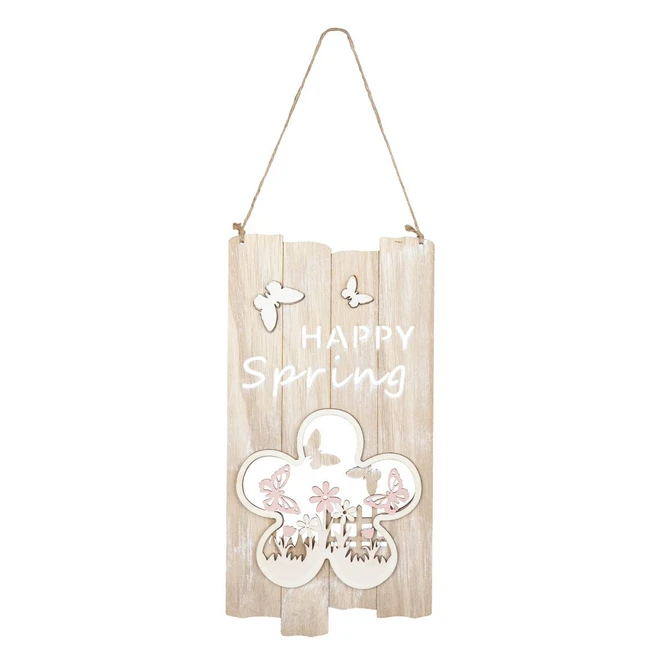 Dekohänger - Happy Spring - Aus Holz - Ca. 15 X 0,5 X 29,5 Cm 3 Dekohänger - Happy Spring - Aus Holz - Ca. 15 X 0,5 X 29,5 Cm