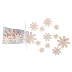 Streudeko - Blumen - Aus Holz - Ca. 3/5/7 Cm - 20 Stück -Wohndeko 235124 4016096427887 mica living streudeko blumen rosa 02