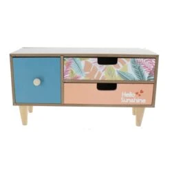 3er Schubladen-Regal - Tropical - Aus Holz - Ca. 30 X 11 X 16 Cm