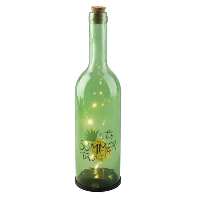 LED-Flasche - Ananas - Aus Glas - Ca. 7 X 29 Cm 4 LED-Flasche - Ananas - Aus Glas - Ca. 7 X 29 Cm – Bild 2