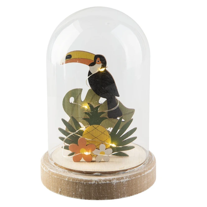 LED-Glocke - Tukan - Aus Glas - Ca. 11 X 17 Cm 4 LED-Glocke - Tukan - Aus Glas - Ca. 11 X 17 Cm – Bild 2