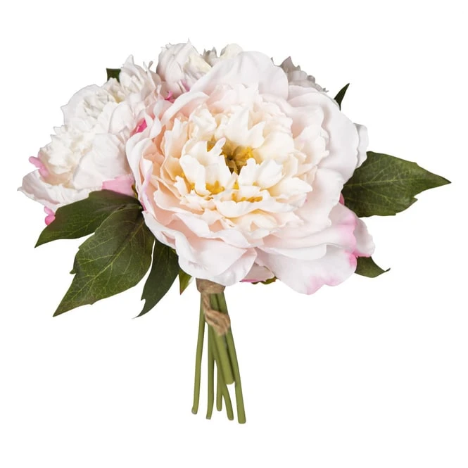 Pfingstrosen - Ca. 26 Cm - Weiß/rosa 4 Pfingstrosen - Ca. 26 Cm - Weiß/rosa – Bild 2