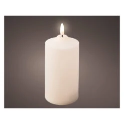 LED-Kerze - Ca. 7,5 X 17 Cm - Creme