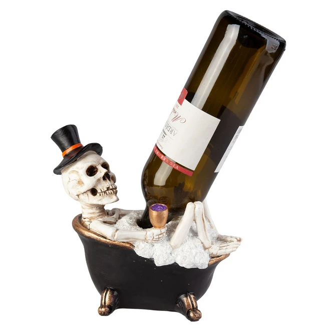 Weinflaschenhalter - Skelett - Aus Polyresin - Ca. 22 X 12 X 19,5 Cm 4 Weinflaschenhalter - Skelett - Aus Polyresin - Ca. 22 X 12 X 19,5 Cm – Bild 2