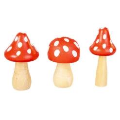 Pilze - Aus Holz - 3 Stück 8 Pilze - Aus Holz - 3 Stück -Wohndeko 238173 1