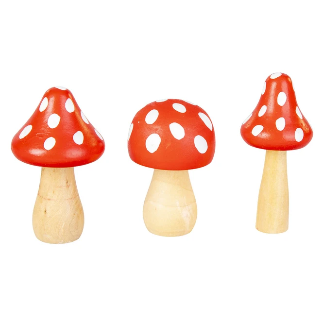 Pilze - Aus Holz - 3 Stück 5 Pilze - Aus Holz - 3 Stück – Bild 3