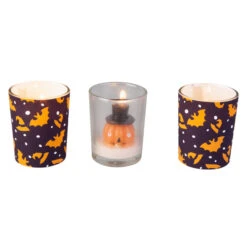 Teelichtgläser - Halloween - Ca. 5 X 5 X 6 Cm - 3 Stück - 1 Set -Wohndeko 238225 2