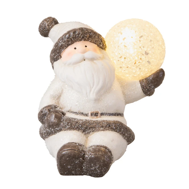 Nikolaus Mit LED-Kugel- Aus Keramik - Ca. 11,5 X 11,5 X 13 Cm - 1 Stück 3 Nikolaus Mit LED-Kugel- Aus Keramik - Ca. 11,5 X 11,5 X 13 Cm - 1 Stück